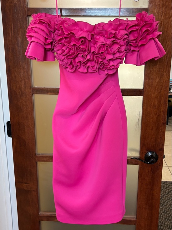 Jovani Dresses & Skirts - Jovani Hot Pink Ruffle Cocktail Dress